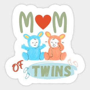 Mom of Twins Sticker